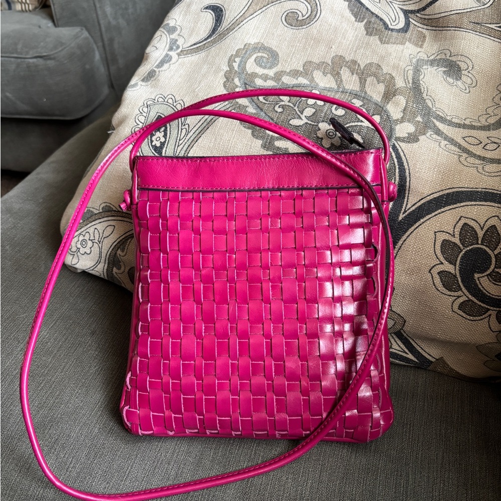 EUC Patricia Nash Vesima Woven Leather Crossbody